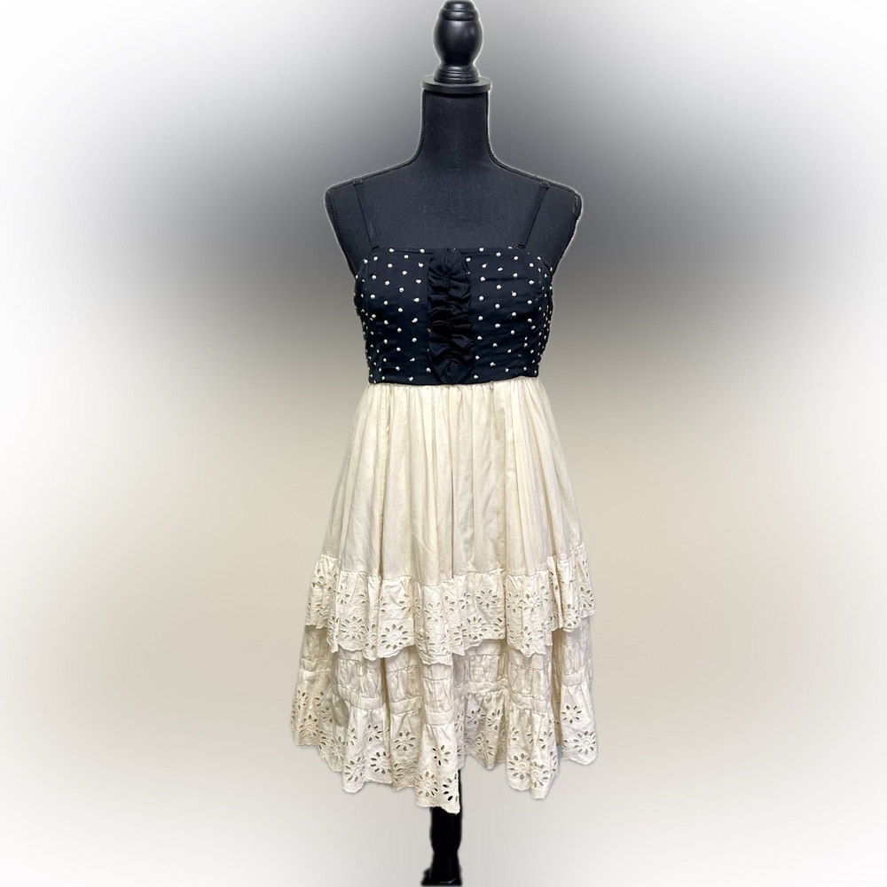 Anthropology Black & White Summer Dress
